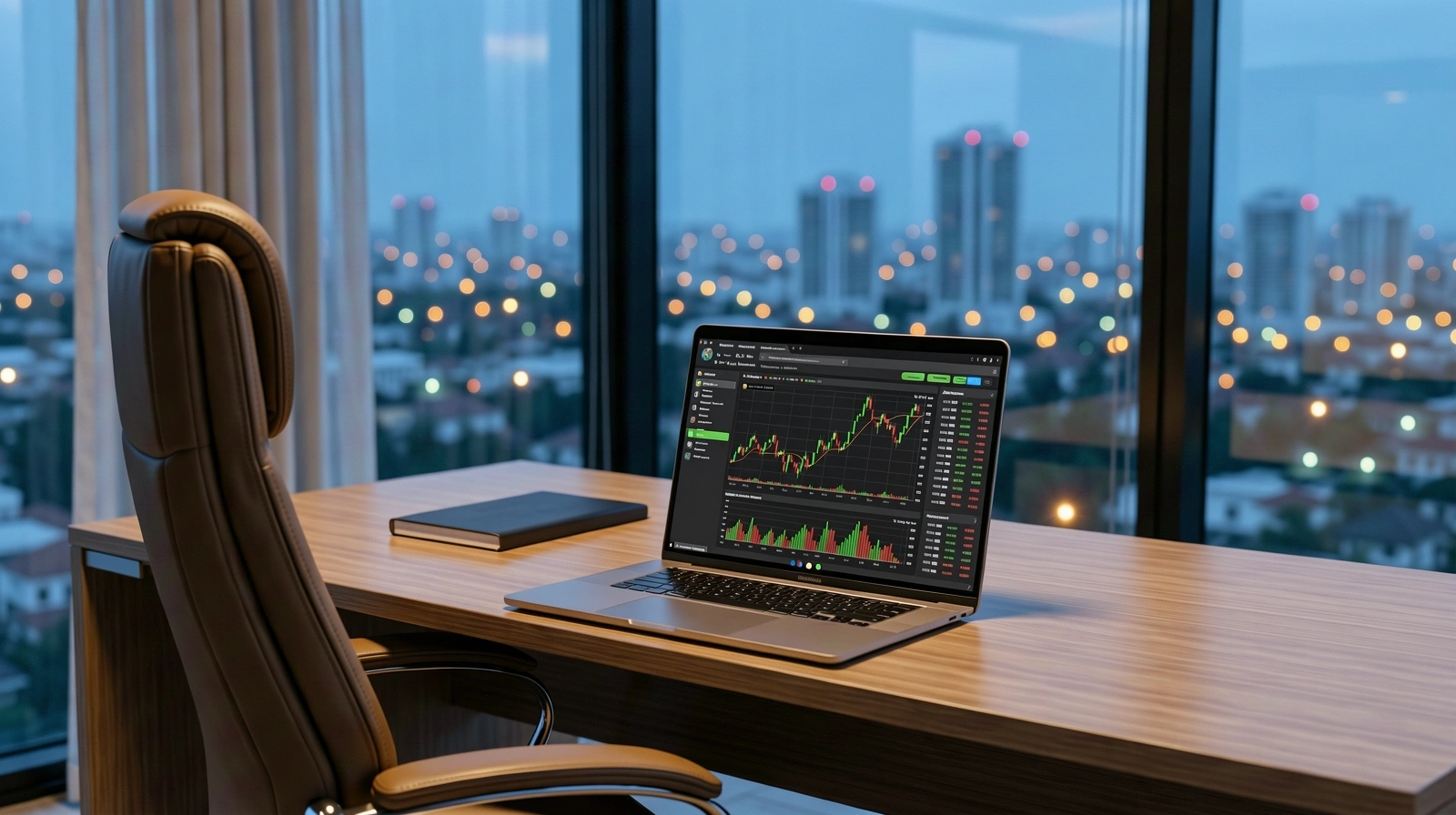 Suasana pejabat profesional yang tenang